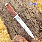 Vintage WW2 Double-Edged V42 US Military Stacked Leather Stiletto Dagger Knife