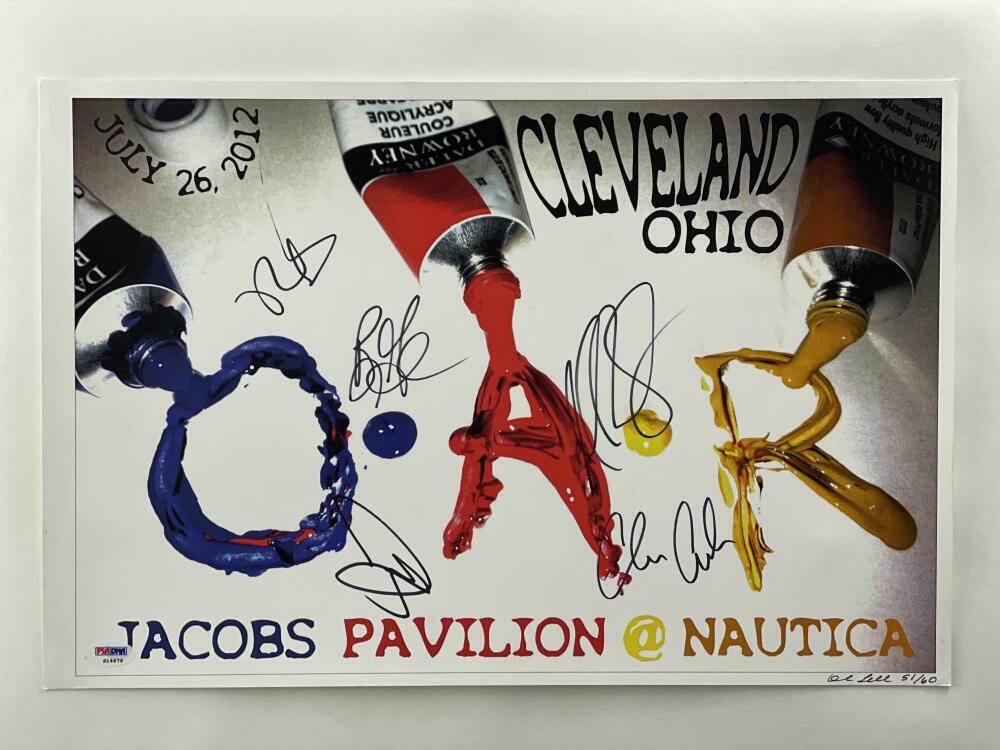 O.A.R. OAR FULL BAND SIGNED AUTOGRAPH 12X18 CONCERT TOUR POSTER