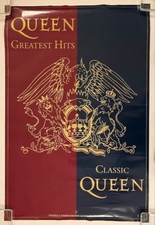 Queen Greatest Hits & Classic Queen 1992 US PROMO Only POSTER Freddy Mercury