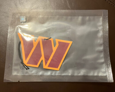 NFL Washington Commanders W Decal Air Freshener Car Hanger New In Plastic