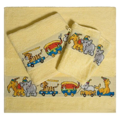 Dyckhoff Kinderfrottierserie Zirkus Handtuch Badetuch Kapuzentuch Waschlappen