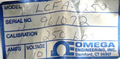 Omega LCFA-250 Load Cell 10 V 250 lb Load Capacity - Picture 2 of 2