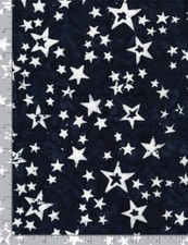 Tonga Batik Fabric Timeless Treasures Firework Stars on Navy Blue Yard