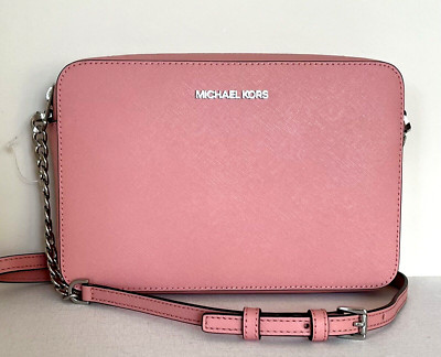 New Michael Kors Jet Set Item Large Zip Chain Crossbody Primrose
