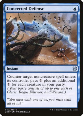 Magic the Gathering (mtg): ZNR: Concerted Defense - Foil