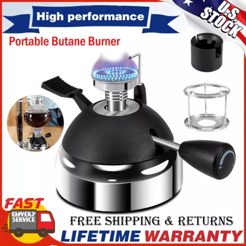 Portable Butane Burner Mini Butane Stove Adjustable Flame with Furnace Stand USA