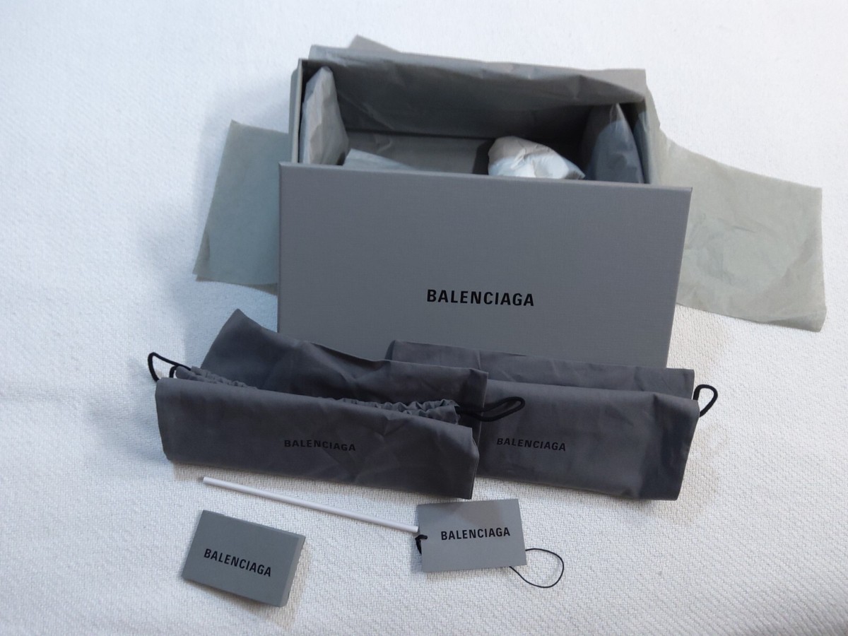 BALENCIAGA Authentic Gray Empty Storage Gift Shoe Box Tissue Paper