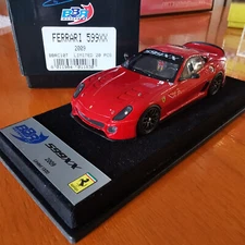 BBR 1/43 Ferrari 599XX Rosso Corsa on Black Leather Base #13/20 BBRC10T AS IS!!!