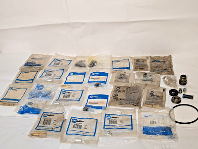 Lot of 25+ Miller Welding Supply Components, Anti-Wear Guides, Knobs, Bars, More