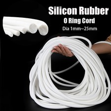 Rubber Silicone Cord O Ring Cord White Seal Foamed Sponge Dia 1mm/2mm/3mm  25mm