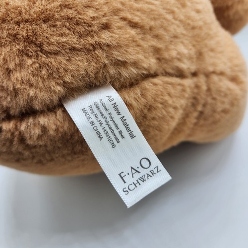 Peluche de oso bengala FAO Schwarz 12" con lazo rojo juguete de peluche - Imagen 5 de 9