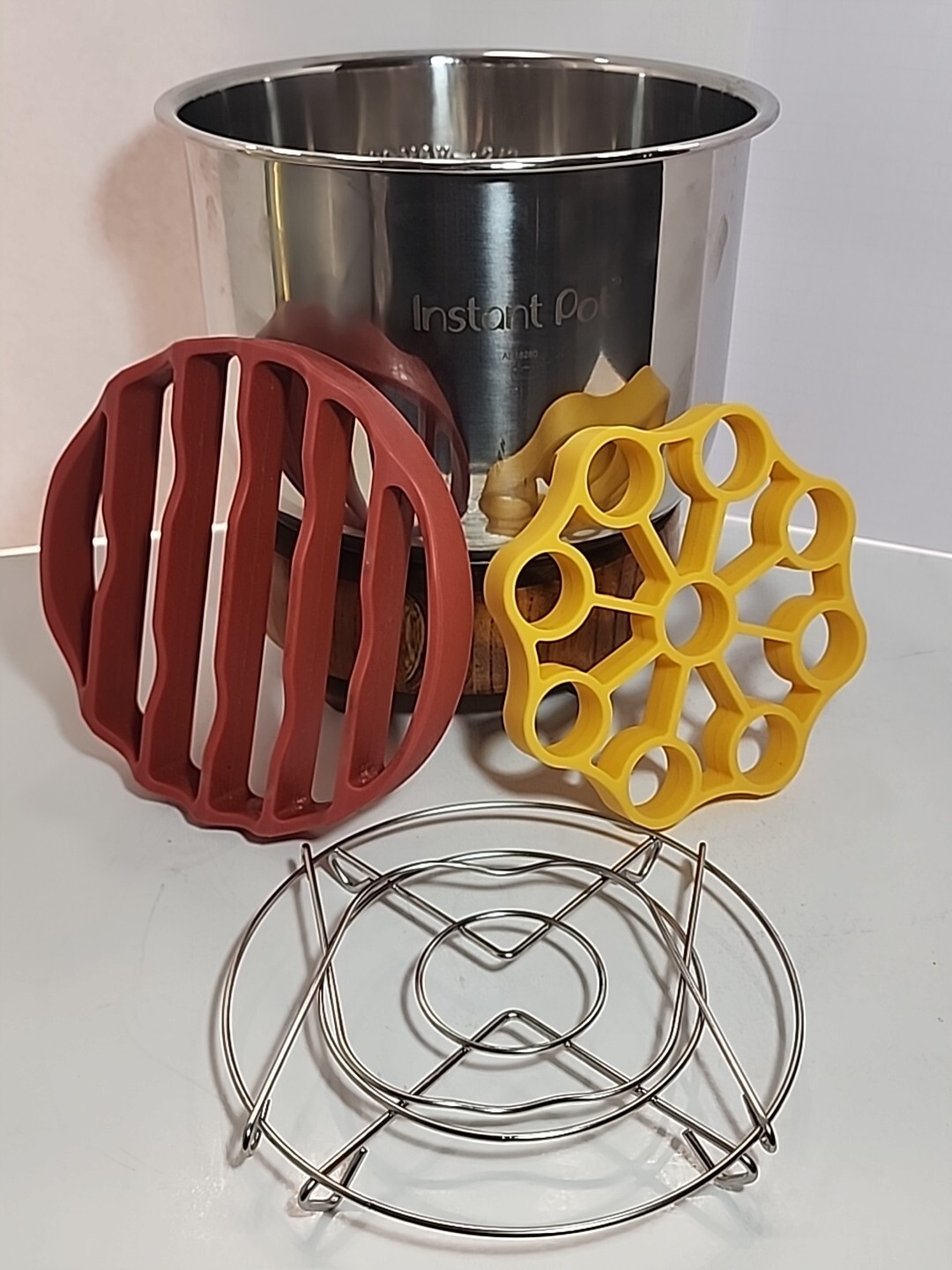 Instant Pot 6Qt Stainless Steel Inner Pot  Replacement Silicone Trivet &Egg Tray-image