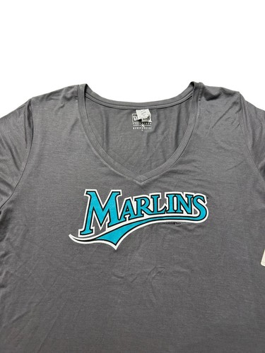 NEW MLB Florida Marlins New Era Cooperstown Collection T-shirt Women’s Large LG - Picture 4 of 5