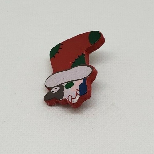 Women's Christmas Holiday Stocking Brooch Pin Toys Red Green Fashion Jewelry - Picture 3 of 5