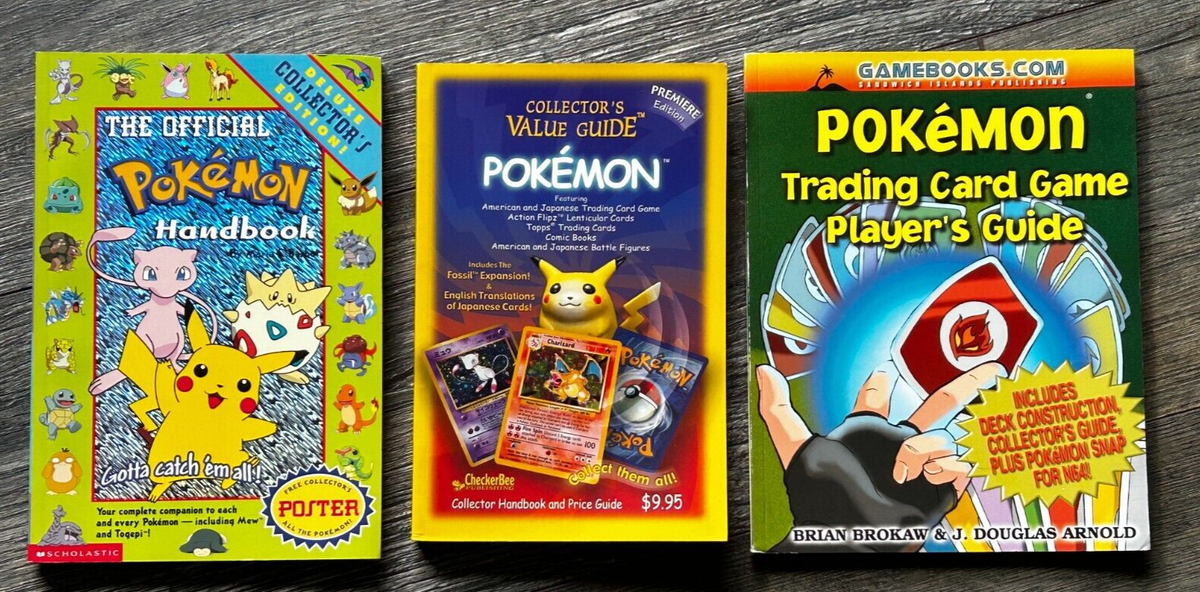 POKEMON Trading Card Collector's Guide Handbook Player's Guide 3pc Book Lot
