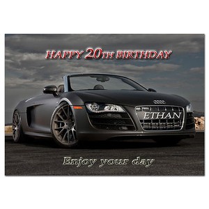 C314 Large Personalised Birthday Card Custom Made For Any Name Audi R8 Spyder Ebay C314 Large Personalised Birthday Card Custom Made For Any Name Audi R8 Spyder Ebay