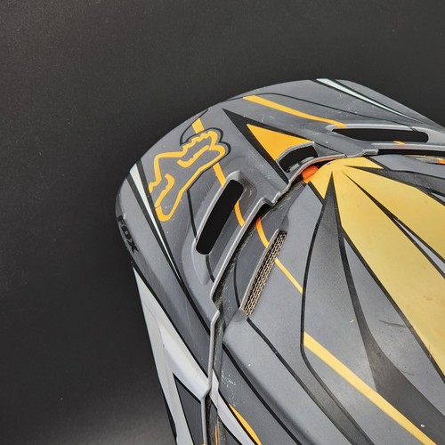 Fox Racing V4 Race Graphic Carbon Fiber Helmet - Orange/Black - Size Men's Large - Picture 11 of 22