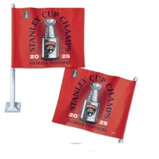 Florida Panthers 2025 NHL Stanley Cup Champions Car Flag  