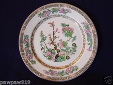 SYRACUSE CHINA O.P.CO POTTERY GLASS 8" SALAD PLATE VINTAGE INDIAN TREE PINK