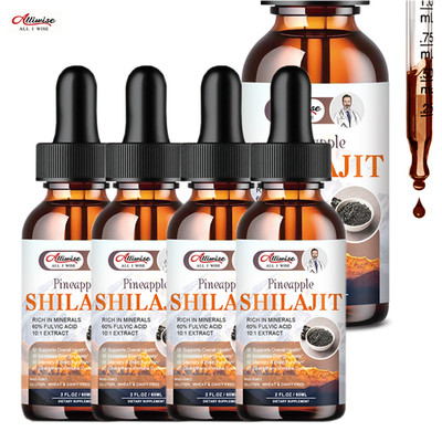Golden Shilajit Supplement with Fulvic Acid & 85+ Trace Minerals Complex