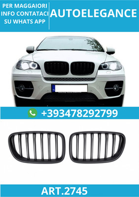 DM Autoteile Griglie Calandra Doppia Per BMW X5 F15 E X6 F16 (2013-2017) – Nero Lucido, Set Di 2, Senza Fotocamera - 2