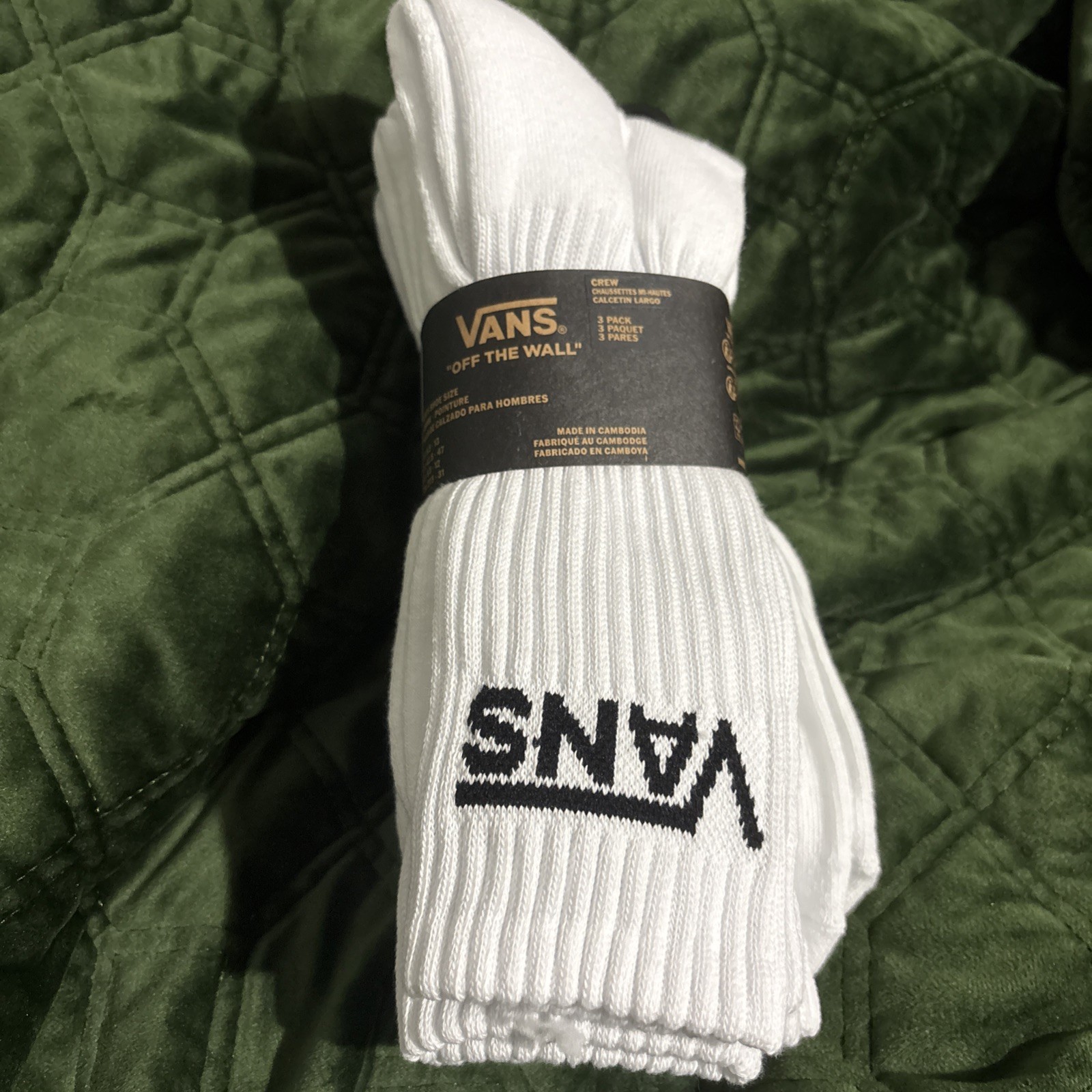 VANS 3 Pair Pack Classic Off the Wall Cotton Crew Socks Men'