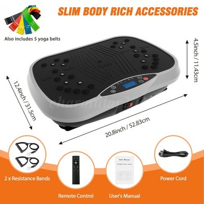 Vibration Plate Exercise Machine Whole Body Fitness 10 Programs,200 Speed Levels