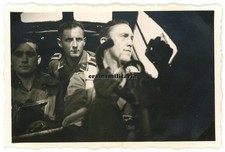 Genuine Photo fighter pilots in bomber aircraft cockpit Heinkel He 111