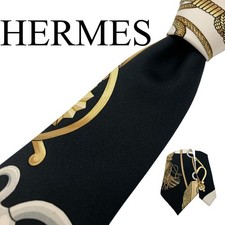 HERMES Silk Scarf Pattern Yellow Geometric Kaleidoscope 9.3cm Wide