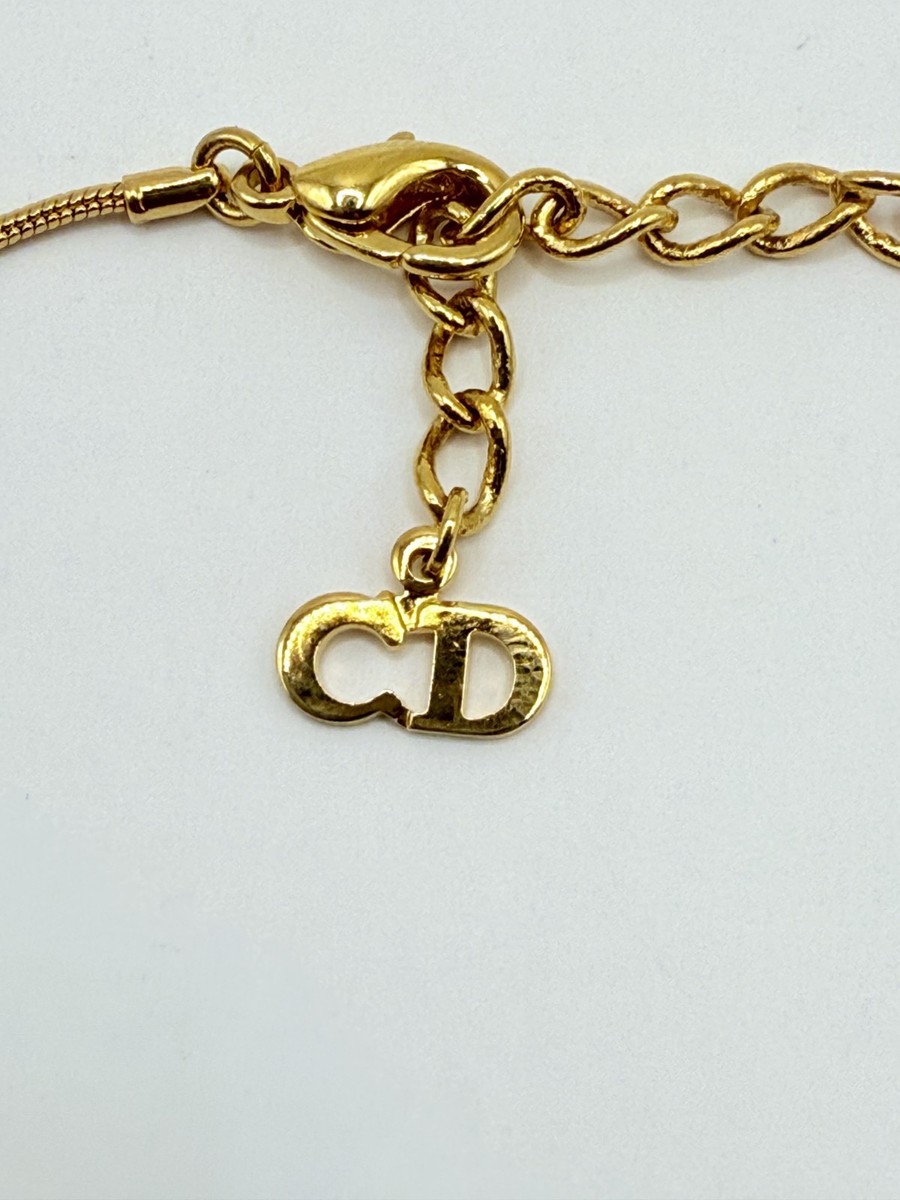 Dior womens bracelet gold color pendant lock RKK2029 Auth | eBay