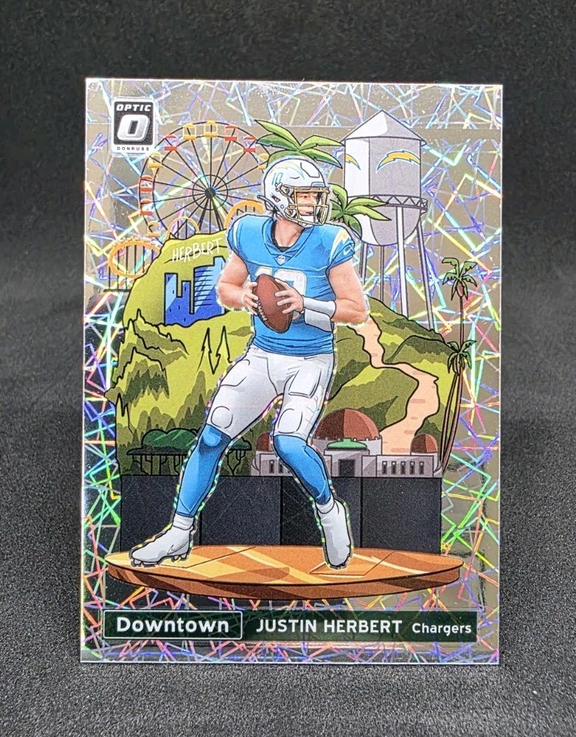Justin Herbert 2021 Panini Donruss Optic Downtown Chargers