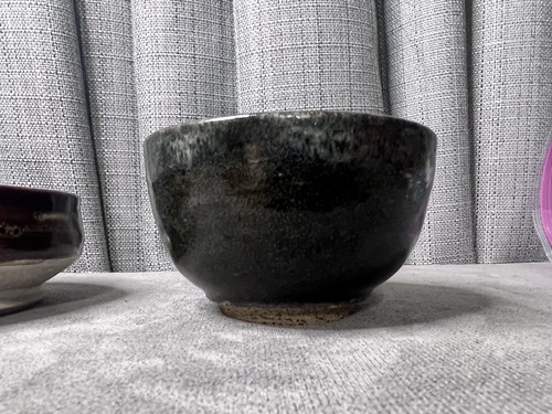 Stoneware Art Pottery Bowls By E Henderson Speckled Swirls Brown Red Lot - Picture 9 of 15