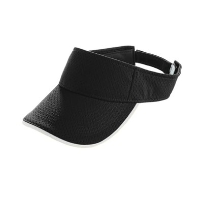 Augusta Sportswear Men's Athletic Mesh Two-Color Visor One Size Black/White