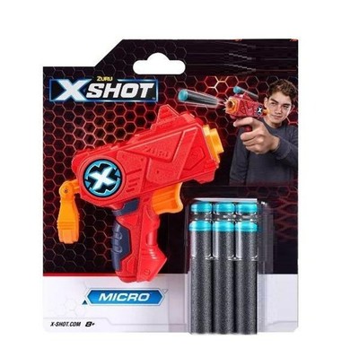Zuru X Shot Excel Micro Dart Blaster Gun 6 Safe Foam Darts Colors Vary
