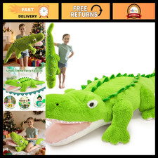 Giant 51" Alligator Plush Stuffed Animal Pillow - Perfect Gift for Kids