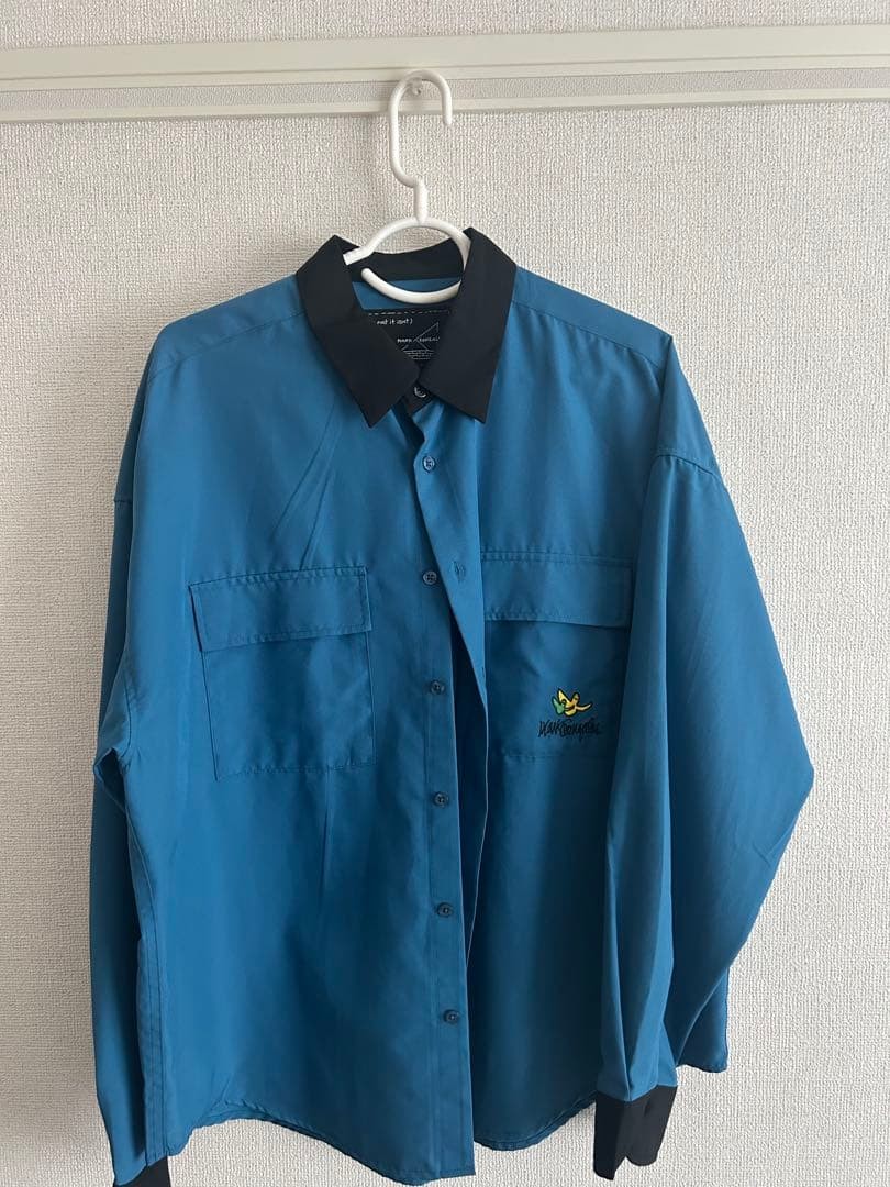 Mark Gonzales Long Sleeve Shirt L Blue Color