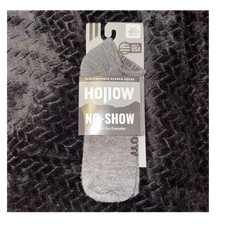 Hollow Moisture Wicking Alpaca No-Show Sneaker Socks Gray Men s L 1 Pair
