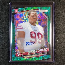 2025 Prizm Football ALFRED COLLINS Base Rookie Auto Green Scope 62/75