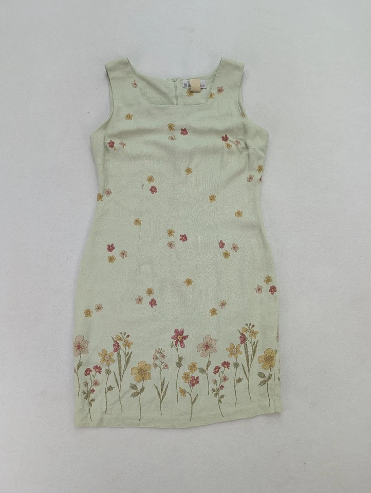 Conjunto de cárdigan de vestir para mujer Dressbarn talla 6 verde floral de colección años 90 Cottage Core Foto 3 de 4