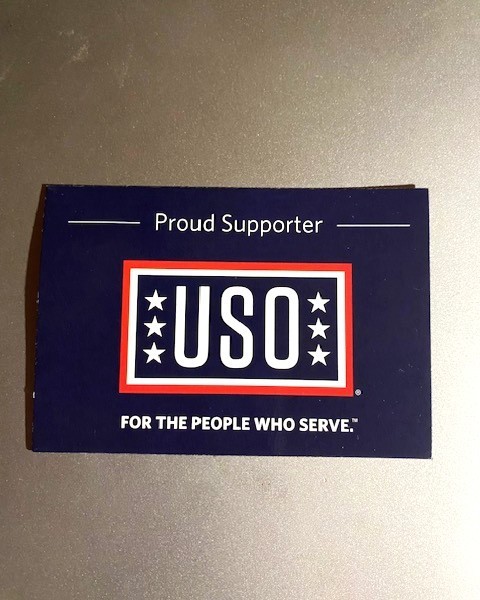 USO Proud Supporter For The People Who Serve Magnet 4.25" x 3" NEW