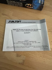 Batman Nintendo NES Game Cart UK Version, Boxed with Manual, CIB, Tested