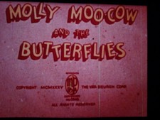 16mm MOLLY MOO-COW AND THE BUTTERFLIES 1935 Blackhawk cartoon; red print