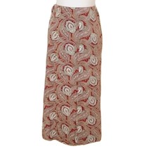 Vintage 1960s Paisley Wrap Skirt Cotton Boho Hippie Festival Maxi 37" Long