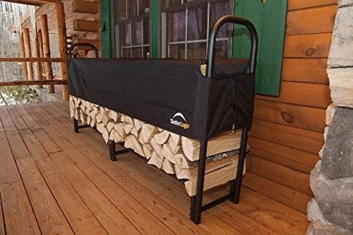 SHELTERLOGIC 8' ADJUSTABLE HEAVY DUTY OUTDOOR FIREWOOD RACK 90402 - Black - Image 3 of 4