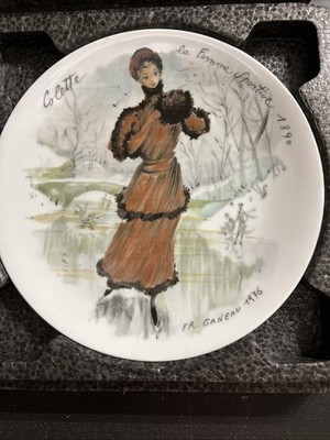 Limoges Plate Henri D'Arceau Les Femmes Du Siecle-1890 COLETTE In Box/w Inspec