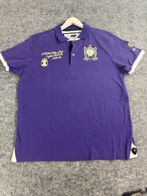 Van Santen Polo Shirt Men XL Purple Short Sleeve Embroidered Logo Casual N16