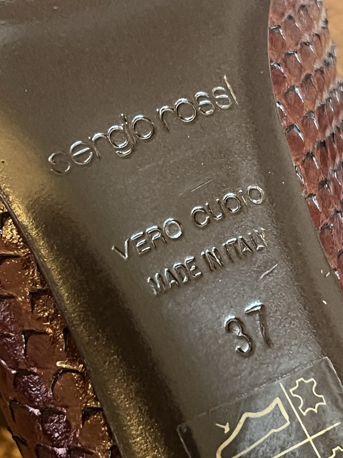 Sergio Rossi Python Heels Brown Snakeskin Leather… - image 10