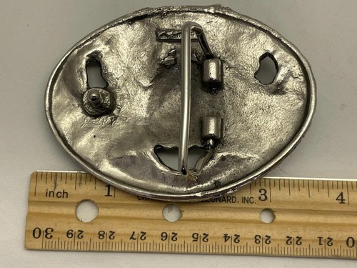*VINTAGE 1928 BUFFALO NICKEL BELT BUCKLE ENAMELED #A187 - Picture 8 of 8
