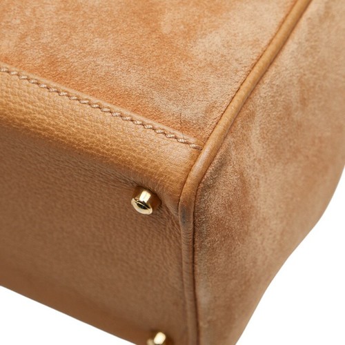 GUCCI Borsa a mano in camoscio beige vintage autentica dal Giappone - Foto 20 di 24