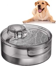 NPET Large Dog Water Fountain,169oz/5L Deep Drinking Area Automatic Pet Fount...